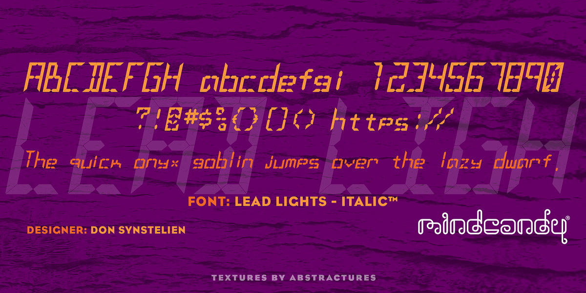 Lead Lights™, a Font by MINDCANDY (Photo 2 of 4)