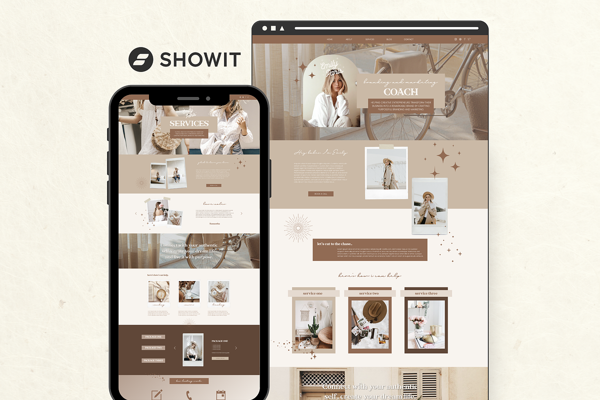 Showit Website Template Life Coach, an App Template by Branding Babe Co. (Photo 1 of 9)