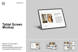 Tablet Screen Mockup, an iPad Mockup by Graphiculon
