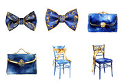 Blue Royal Wedding Clipart, an Illustration by Design Market (Thumbnail 4 of 4)
