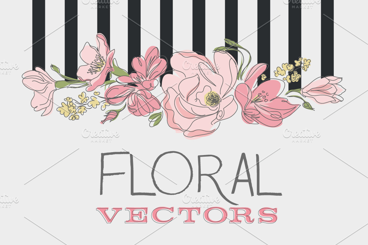 Floral Vectors, an Illustration by tomodachi studio (Photo 1 of 5)