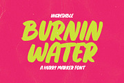 Burning Water / marker font, a Handwritten Font by supfonts (Thumbnail 1 of 14)