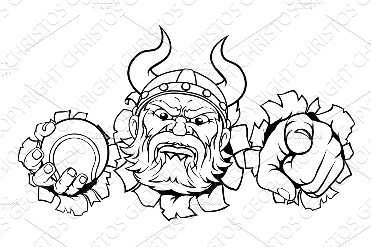 Viking Tennis Ball Sports Team, an Object Illustration by Christos Georghiou