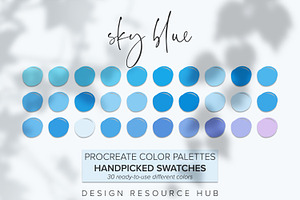 Sky Blue Procreate Palette