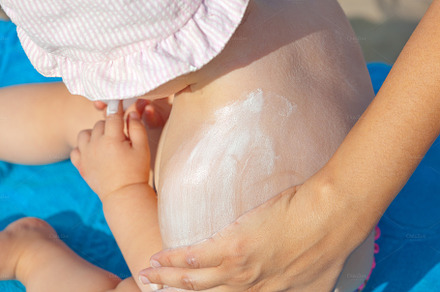 Baby sunscreen cream.