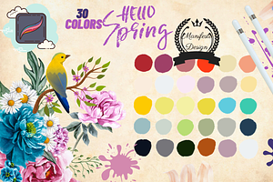 30 Spring Color Palette Procreate V2