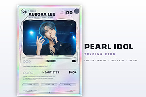 Kpop Idol Trading Card Template, a Social Media Template by DesignerCandies