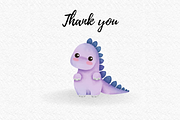 Cute Dinosaurs V2 watercolor clipart, an Illustration by AkiraVilla (Thumbnail 10 of 10)