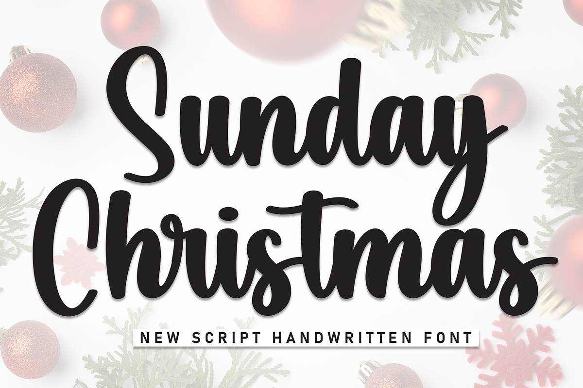 Sunday Christmas | Script Font, a Handwritten Font by Scratchones (Photo 1 of 8)