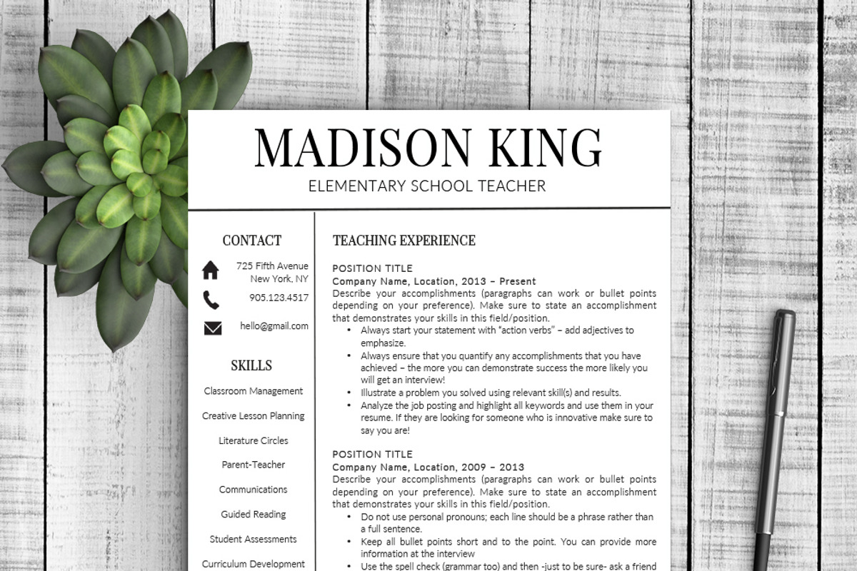Resume Template Madison, a Resume Template by Resume Template Shoppe (Photo 2 of 4)