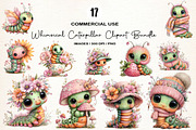 Whimsical Caterpillar Clipart Bundle, an Illustration by Designworld (Thumbnail 1 of 5)