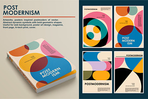 Artworks posters inspired postmodern