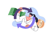 Finance transactions, concept set, an Illustration by PaperTrident (Thumbnail 8 of 11)