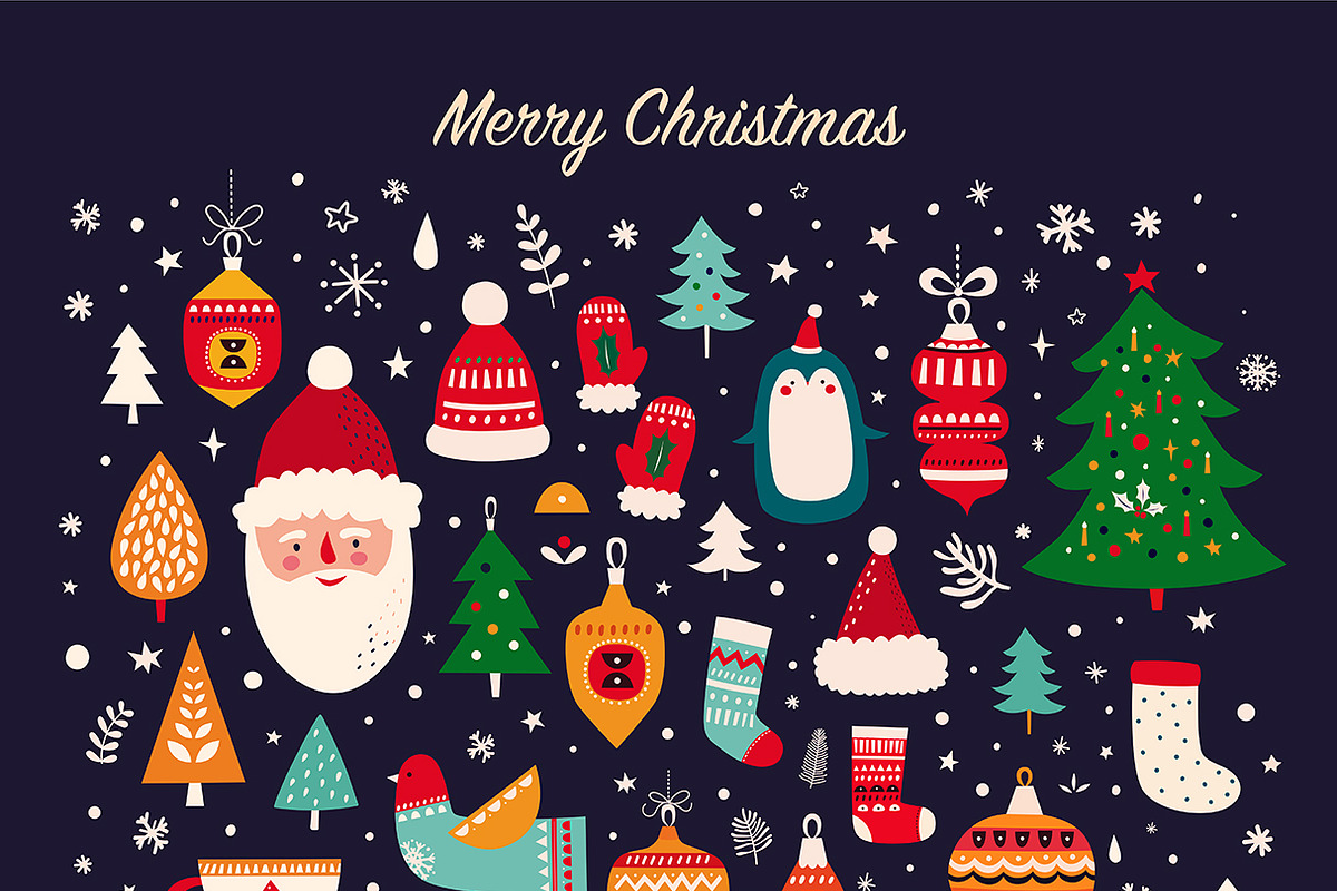 Merry Christmas collection, a Seasonal Illustration by MoleskoStudio (Photo 7 of 22)