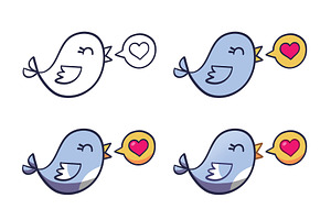 Cartoon Love Icons