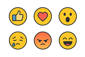 Variety of emoticons representing, an Illustration by ZinetroN