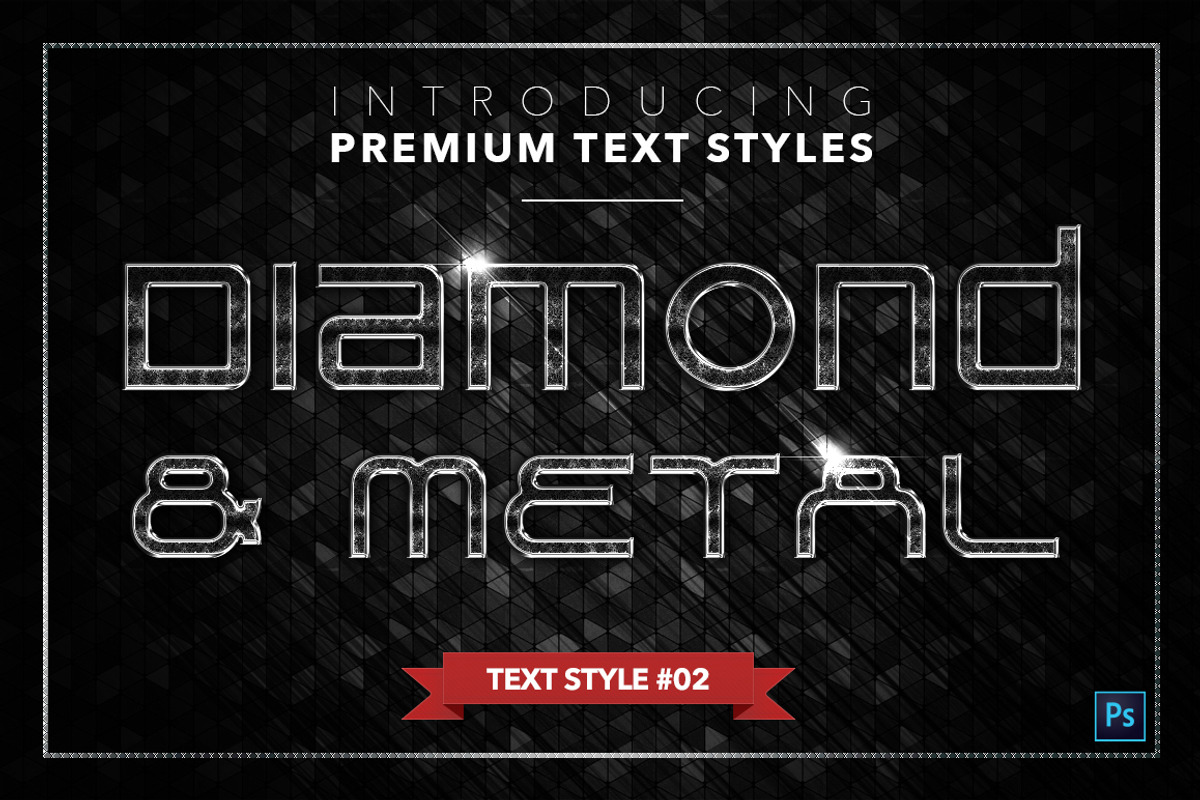 Diamond & Metal #3 - 18 Text Styles, a Layer Style Add-On by Jonas Stensgaard (Photo 3 of 21)