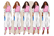 Fashion girls 53 clipart png, a Person Illustration by Parinaz Wadia Design (Thumbnail 3 of 9)