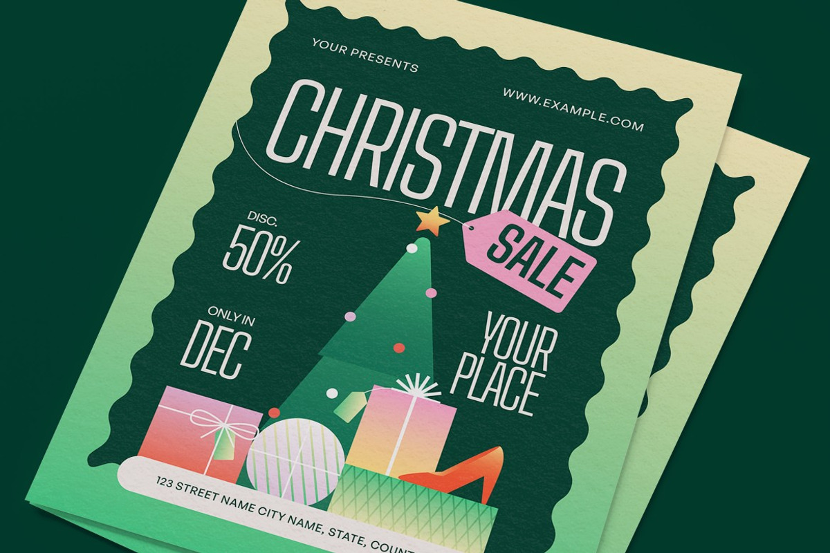 Christmas Sale Flyer, a Flyer Template by graphicook (Photo 2 of 3)