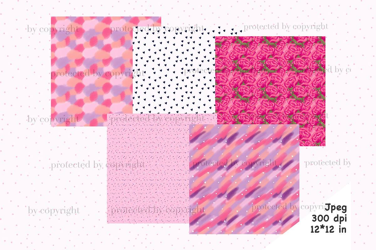 Date Night Patterns, a Pattern Graphic by GlamArtZhanna (Photo 3 of 4)
