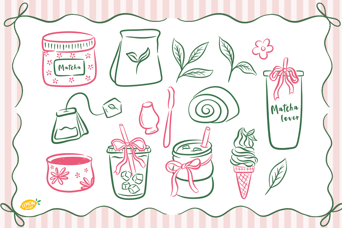 Matcha Lover PNG Clipart Bundle, a Food Illustration by LemonDesign (Photo 3 of 3)