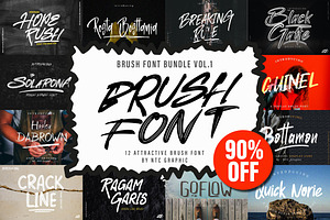 Brush Font Bundle SALE!! - Vol.1