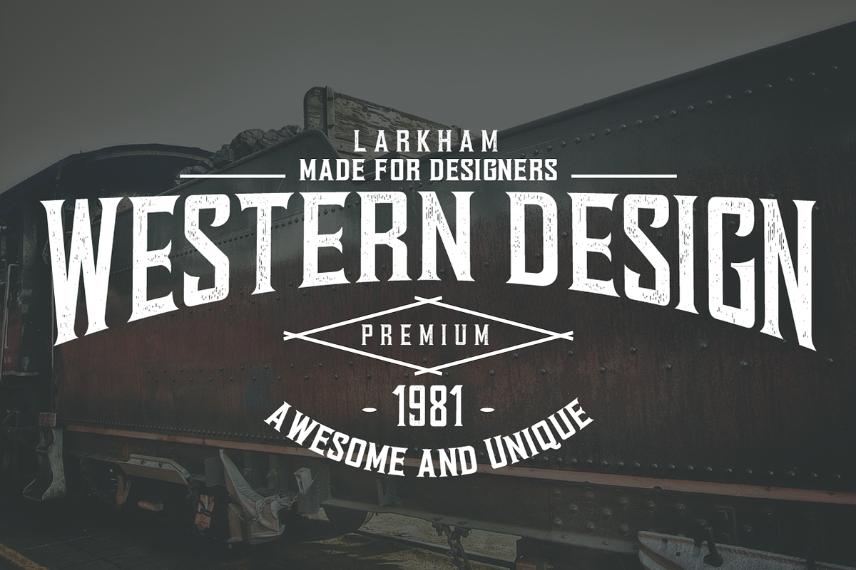 Larkham Vintage Font, a Serif Font by GlitzyGrapix (Photo 6 of 10)