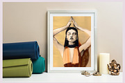 Watercolor woman practicing yoga, an Illustration by SketchArtStudio (Thumbnail 3 of 5)