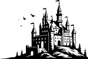 Medieval Castle Silhouette Set, an Illustration by BIPLOB EXPERT (Thumbnail 8 of 9)