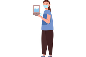 nurse, doctor surgeon treating hands, a Healthcare Illustration by vectorpointstudio