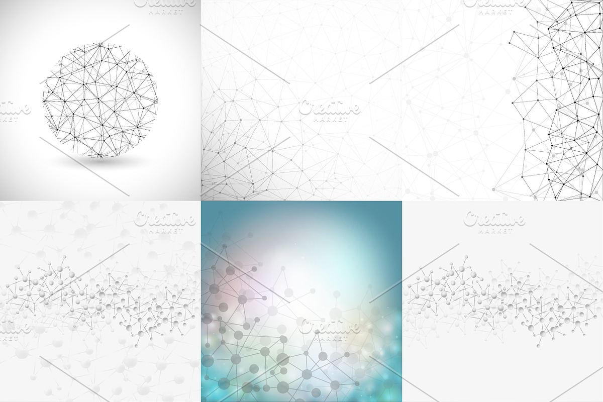 Molecule structure backgrounds, a Healthcare Illustration by VectorShop