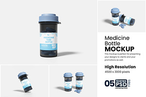 Medicine Tube Bottle Mockup, a Product Mockup by bimockup