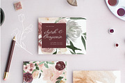 Burgundy, Blush, & Navy Floral Set, an Illustration by One and Only Paper (Thumbnail 4 of 7)