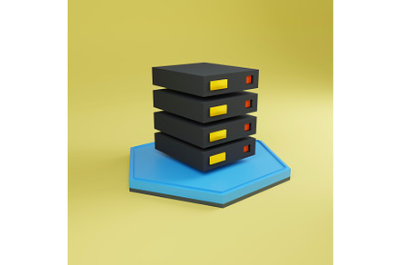 3D server icon. Realistic data, an Animal 3D Model by Vasser