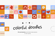 Colorful Doodles Vector Clipart, an Object Illustration by Nutalin Art (Thumbnail 1 of 12)