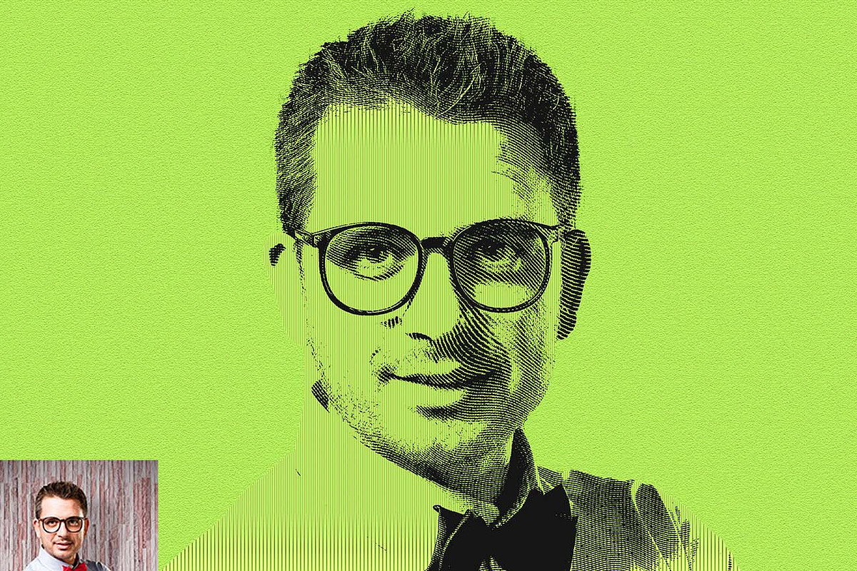 Dollar Engraving Effect Ps Action, an Action Add-On by Studio Retouch (Photo 7 of 10)
