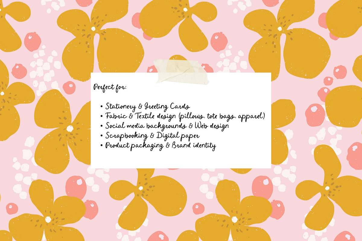 Blush & Ochre. Floral Patterns, a Pattern Graphic by PaperJamLab (Photo 10 of 13)