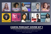 Canva Podcast Cover Kit 1, a Social Media Template by Mike Brennan Art & Design (Thumbnail 1 of 2)