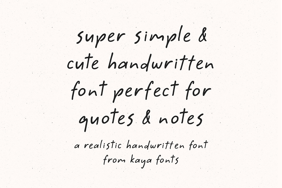 Simple Casual Notes Handwritten Font, a Handwritten Font by Kaya Fonts (Photo 2 of 24)