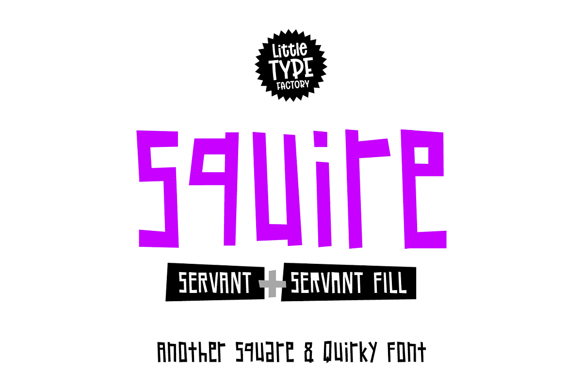 SQUIRE square & quirky font preview 2