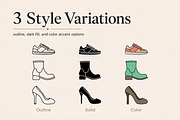 Footwear Icon Collection., an Object Graphic by Gomolach (Thumbnail 2 of 6)