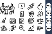 Business Finance Icon Vector Set, an Illustration by designvectx (Thumbnail 1 of 3)