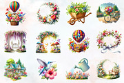 Spring Flower Garden Sublimation, an Illustration by RobertsArt (Thumbnail 3 of 7)