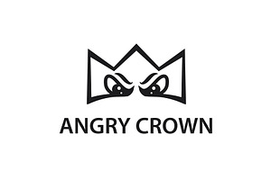 Bold crown with angry eyes, an Object Illustration by LogosDen