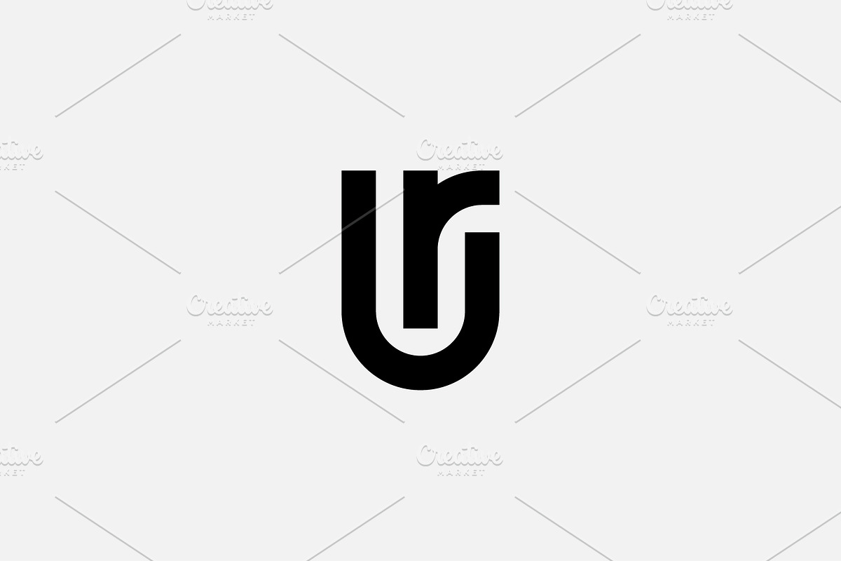 monogram R U letter logo, a Branding & Logo Template by kurostd