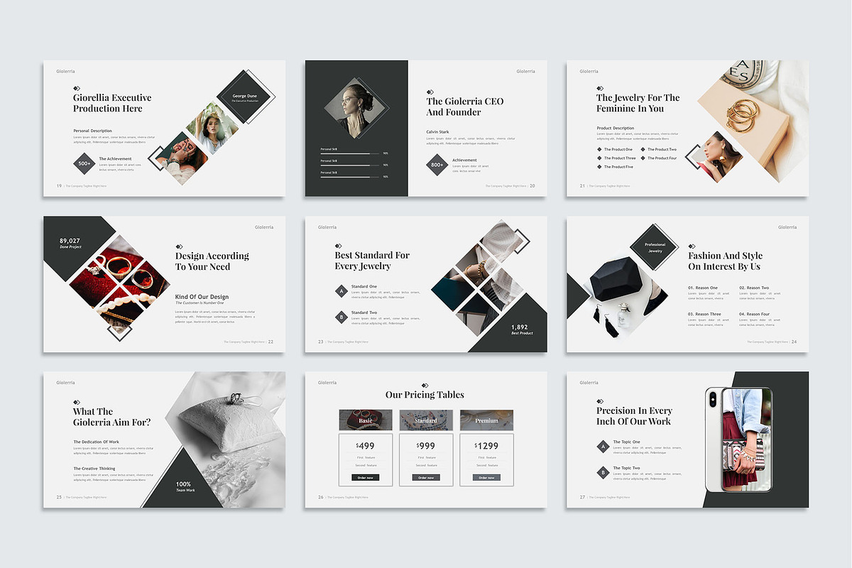 Giolleria - Jewelry Google Slides, a Presentation Template by kerismaker (Photo 3 of 5)