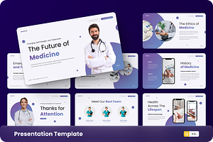 Medical Health Google Slide Template, a Presentation Template by GraphauseProject