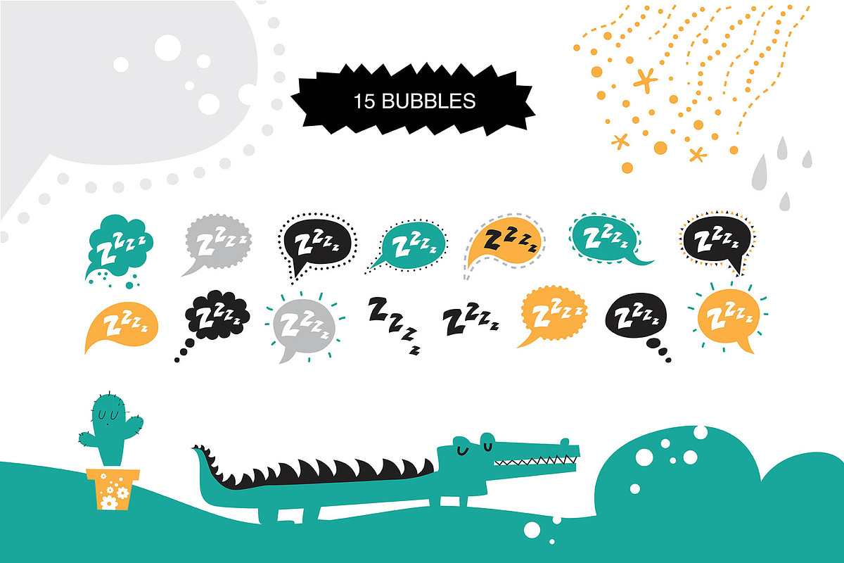 Z-Z-Z. Sleeping animals. Graphic set, an Object Graphic by Maru_art (Photo 3 of 7)