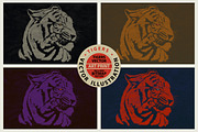Tigers - Vector illustration, an Animal Illustration by Artistic & Unique (Thumbnail 6 of 8)