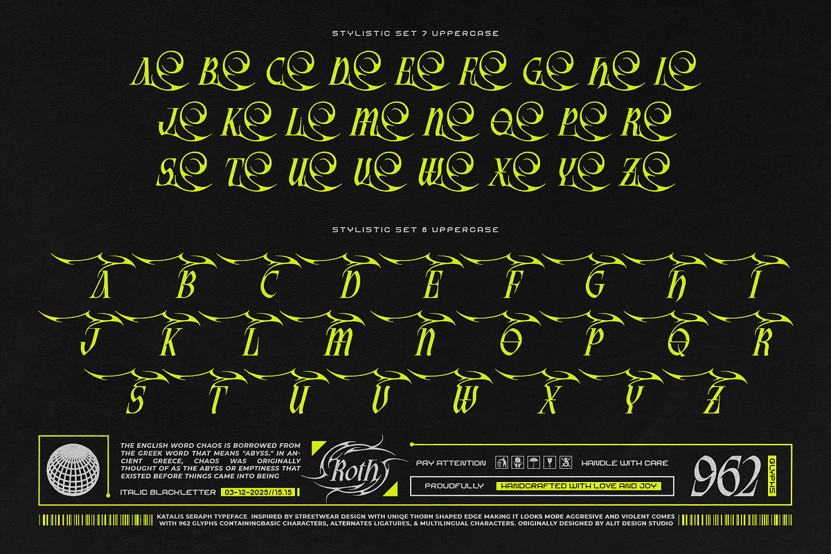 Katalis Seraph Typeface, a Blackletter Font by alit design (Photo 7 of 20)